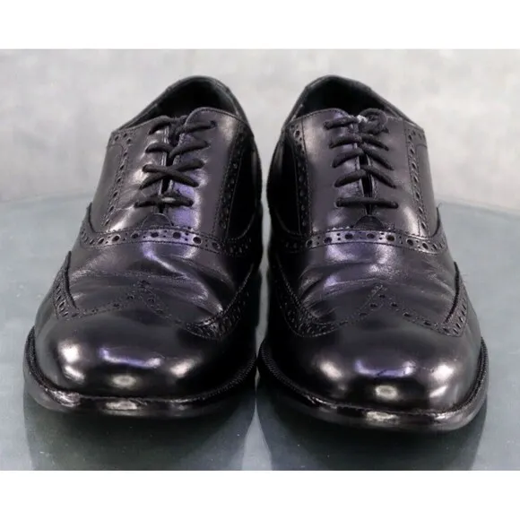 Cole Haan Williams Men's Wingtip Brogue Dress Shoes Size 8 Leather Black C12209