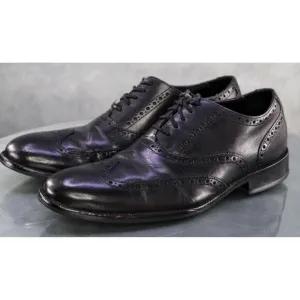 Cole Haan Williams Men's Wingtip Brogue Dress Shoes Size 8 Leather Black C12209