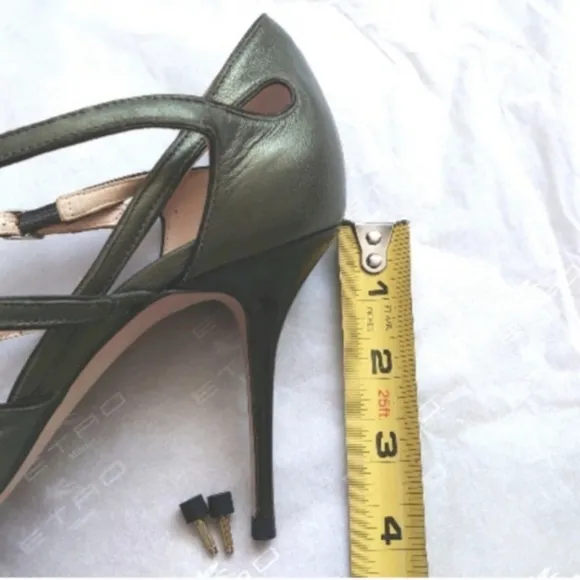 COLE HAAN Women's Patrice Cross Pump Moss Metallic Size 8.5B