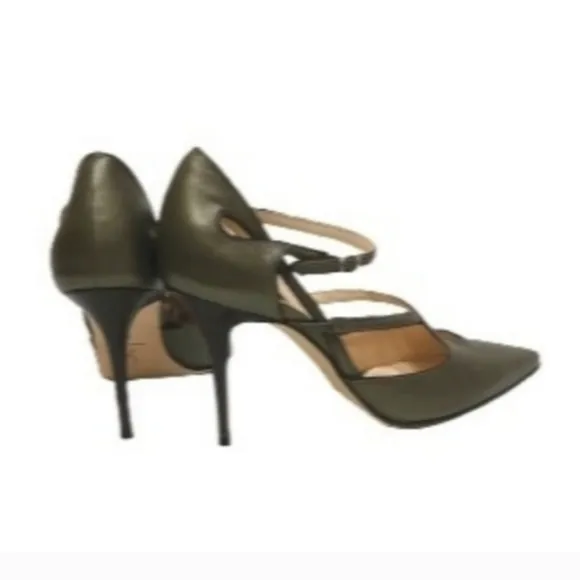 COLE HAAN Women's Patrice Cross Pump Moss Metallic Size 8.5B