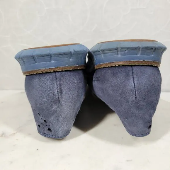 Cole Haan Zerogrand Oxfords Wingtip Dress Shoes Mens 13M Blue Suede Leather