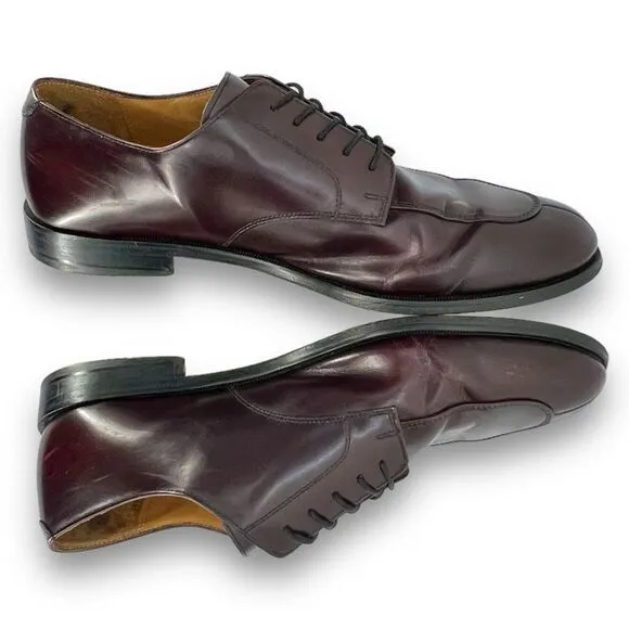 Cole Haan Carter Burgundy Brown Leather Split Toe Derby Oxford CO1525 13D