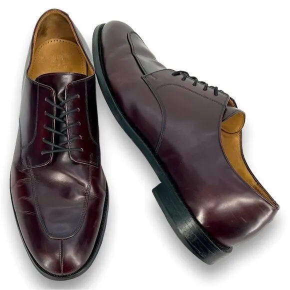 Cole Haan Carter Burgundy Brown Leather Split Toe Derby Oxford CO1525 13D