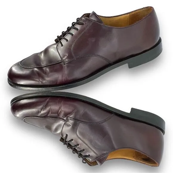 Cole Haan Carter Burgundy Brown Leather Split Toe Derby Oxford CO1525 13D