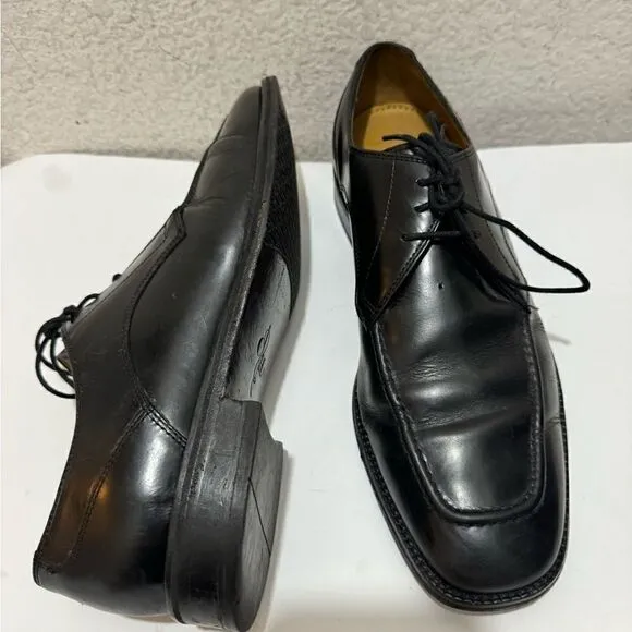 Cole Haan Eaton Apron Toe Derby Oxford Dress Shoes Black
