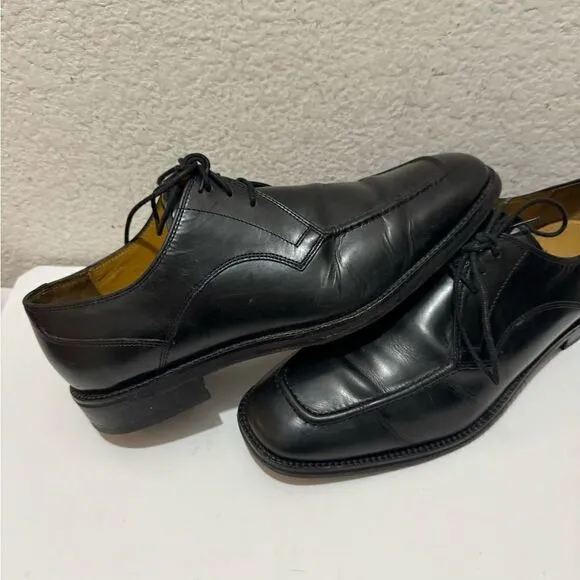 Cole Haan Eaton Apron Toe Derby Oxford Dress Shoes Black