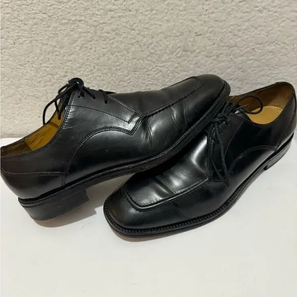 Cole Haan Eaton Apron Toe Derby Oxford Dress Shoes Black