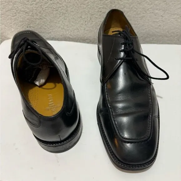 Cole Haan Eaton Apron Toe Derby Oxford Dress Shoes Black