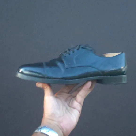 Cole Haan/Vibram® Men’s Caldwell Derby Black Leather Cap Toe Lace Up Oxford