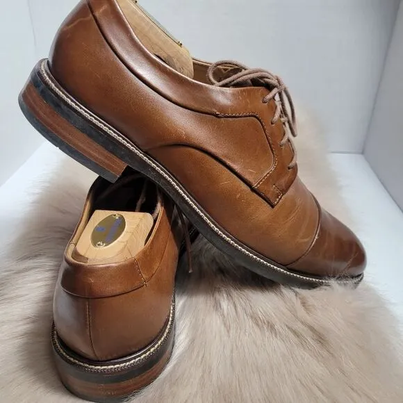 Cole Haan Grand 2.0 Harrison Derby Lace Up Cap Toe British Leather Mens …
