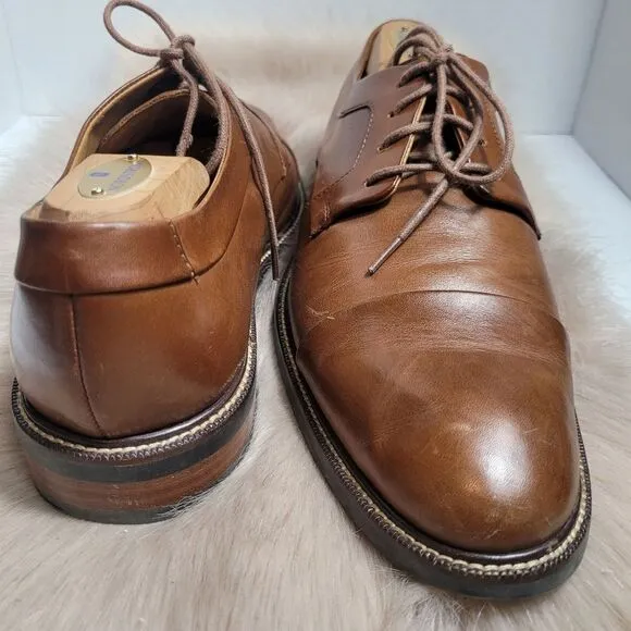 Cole Haan Grand 2.0 Harrison Derby Lace Up Cap Toe British Leather Mens …