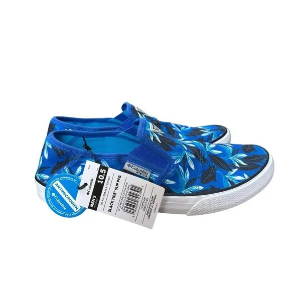 Columbia Men's Slack Tide Slip PFG boat shoes blue macaw ocean blue sz 10.5 NWT