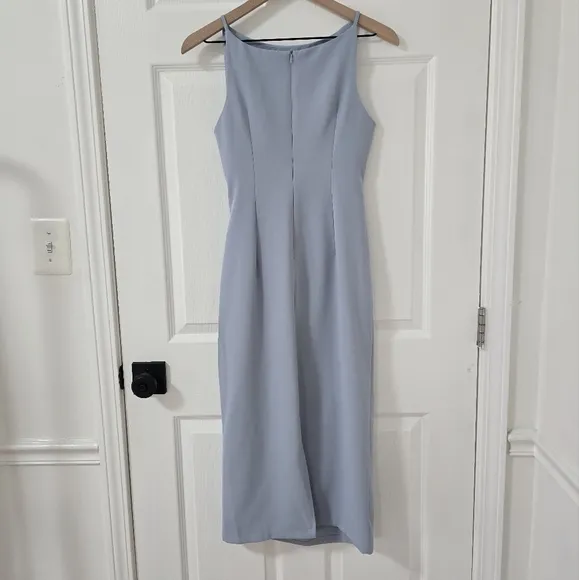Commense Dusty Blue Sleevless Midi Dress Size S