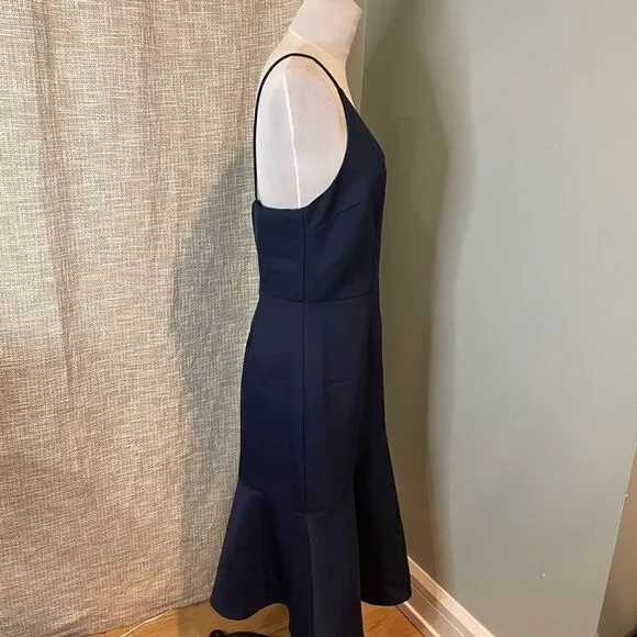 Cooper Street Navy Azalea Dress Small Midi 8 Wedding Guest Date Subtle Sexy