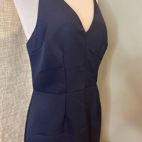 Cooper Street Navy Azalea Dress Small Midi 8 Wedding Guest Date Subtle Sexy
