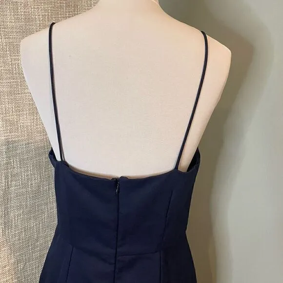 Cooper Street Navy Azalea Dress Small Midi 8 Wedding Guest Date Subtle Sexy