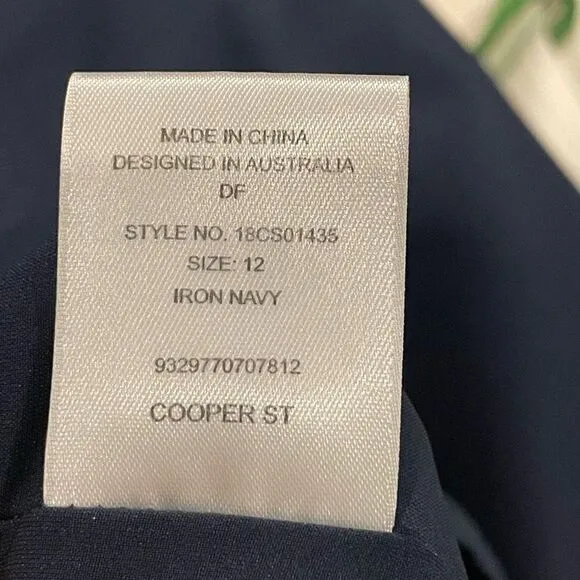 Cooper Street Navy Azalea Dress Small Midi 8 Wedding Guest Date Subtle Sexy