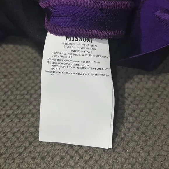 COPY - New Missoni ZigZag Purple Mini Skirt