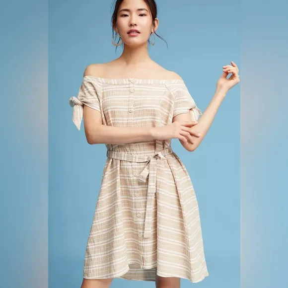 Corey Lynn Calter Linen Edie Dress XS Petite Resortwear
