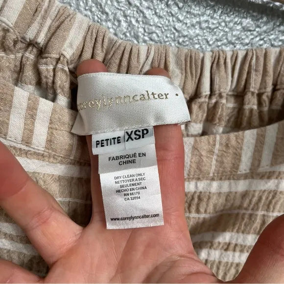 Corey Lynn Calter Linen Edie Dress XS Petite Resortwear