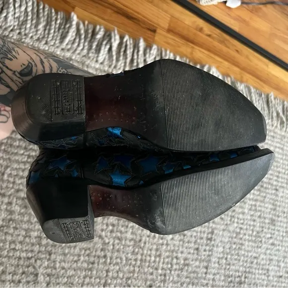 Corral boots Black and blue star cowboy boots