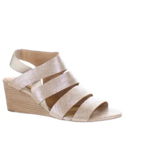CORSO COMO ONTARISS BOHO WEDGES CHAMPAGNE METALLIC SLINGBACK SANDALS NWT