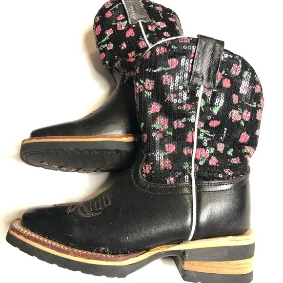 cowboy square toe western leather boots