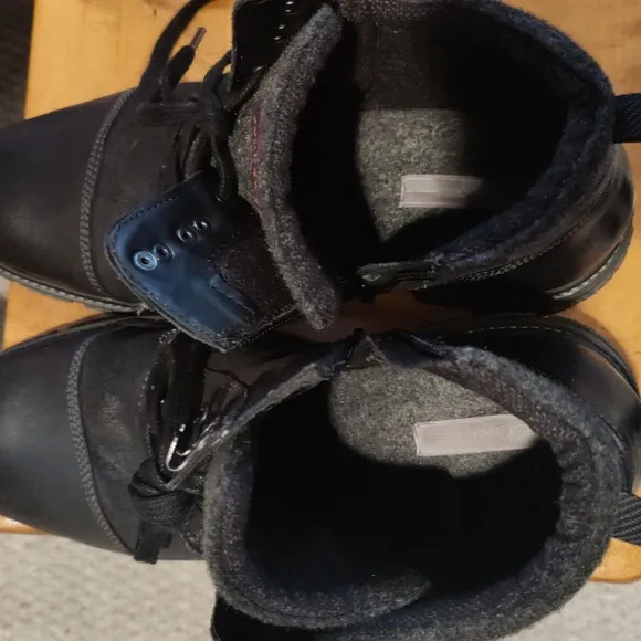 Cox side zip/lace up size 46 black combat boots