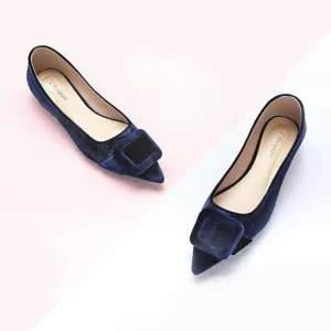 C.Paravano Women's Flats Velvet Pointed Toe Flats Size10