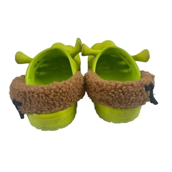 Crocs DreamWorks Shrek 209375 Clog Kids C9 Green Rubber Round Toe Slip On Shoes