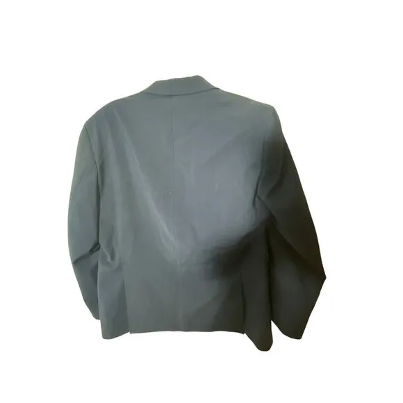 Crown &amp; Ivy Mens Suit Blazer Sport Coat Jacket Sz 40S Blue 2 Button Lined 2 Wool