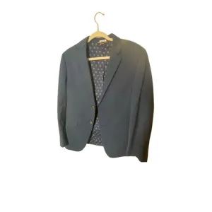 Crown &amp; Ivy Mens Suit Blazer Sport Coat Jacket Sz 40S Blue 2 Button Lined 2 Wool
