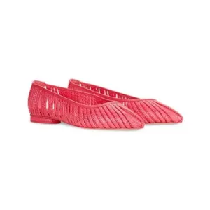 CULT GAIA Womens Camellia Pink Raffia Leena Pointed Toe Slip On Flats 38.5