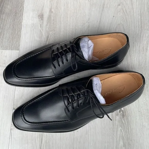 Curatore Lecce apron toe BLACK Italian leather size 8.5 NWT in box