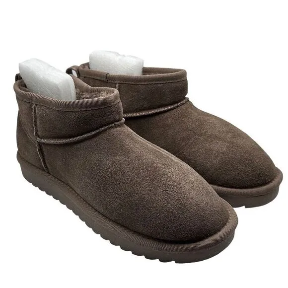 CUSHIONAIRE Women's pull on boot 8 WIDE TAUPE
