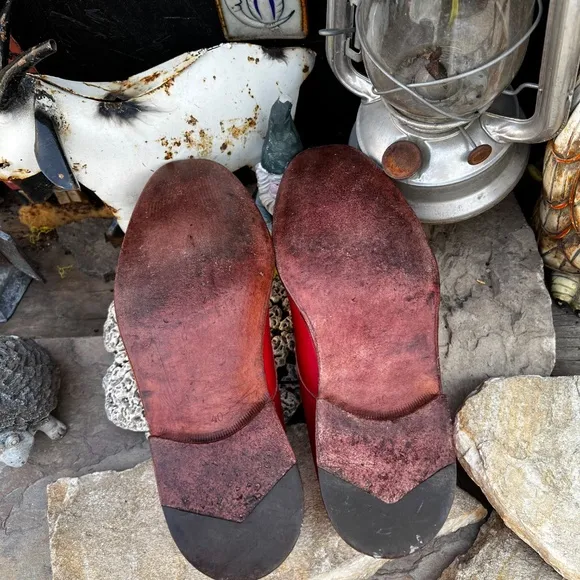 D-Story Red Leather Chukka Boots