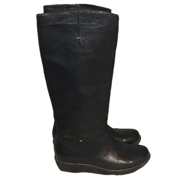 Dani Black Leather Boots