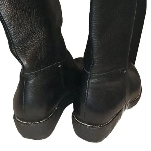 Dani Black Leather Boots