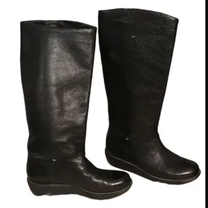 Dani Black Leather Boots