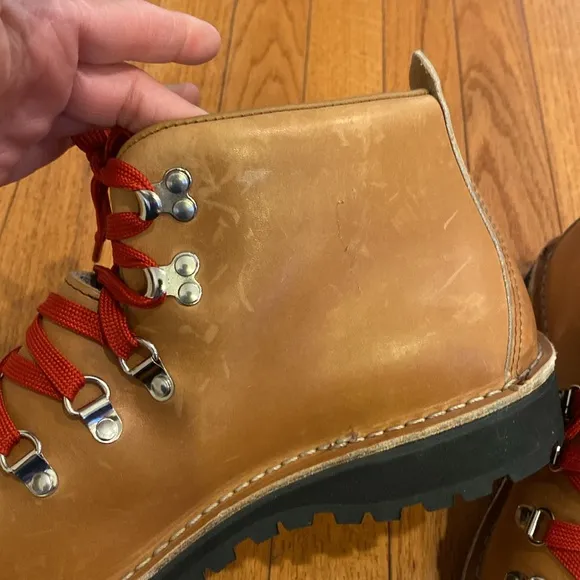 Danner Men's Tan Boots with Red Laces