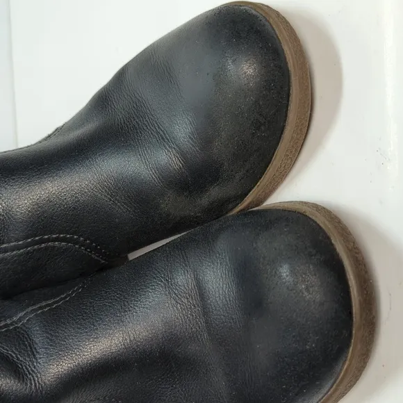 Dansko Bechi Black Leather Ankle Boots women's size 7.5-8. EU 38
