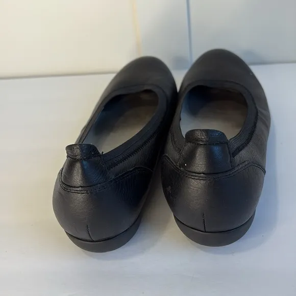Dansko Black Leather Ballet Flats