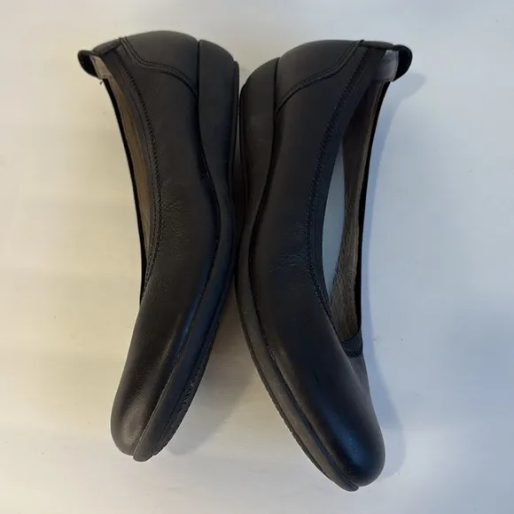 Dansko Black Leather Ballet Flats