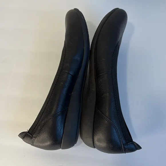Dansko Black Leather Ballet Flats