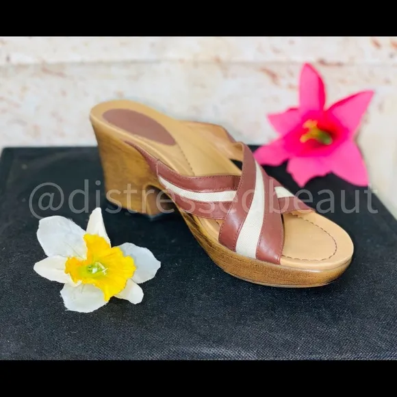 DANSKO EUC Brown Leather Slip On Clogs