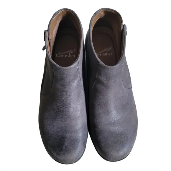 DANSKO Fifi Ankle Bootie Leather Side Zip 36