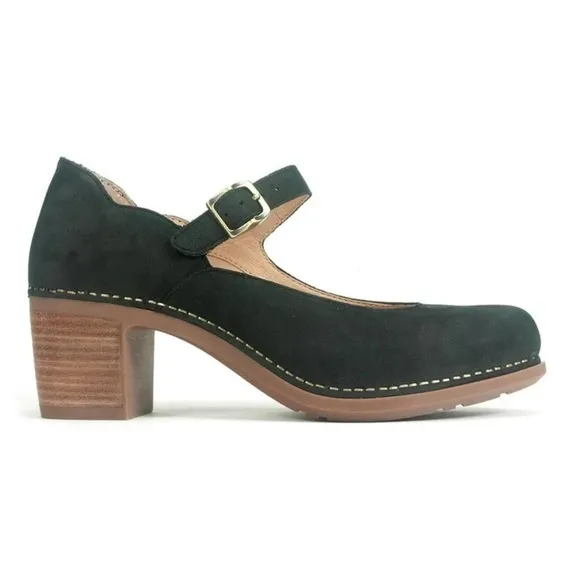 Dansko Harlo Black Mary Jane Block Heel Shoes