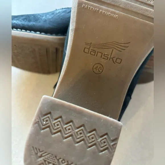 Dansko Harlo Black Mary Jane Block Heel Shoes