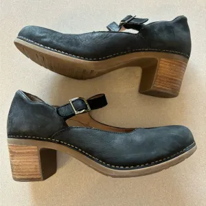 Dansko Harlo Black Mary Jane Block Heel Shoes