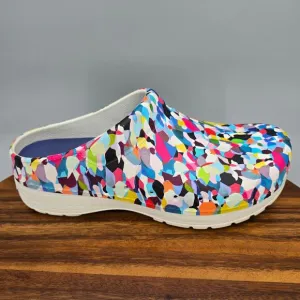 Dansko Kane Kaleidoscope Molded Clogs Women's 10.5 41 Multicolor Slip On Shoes